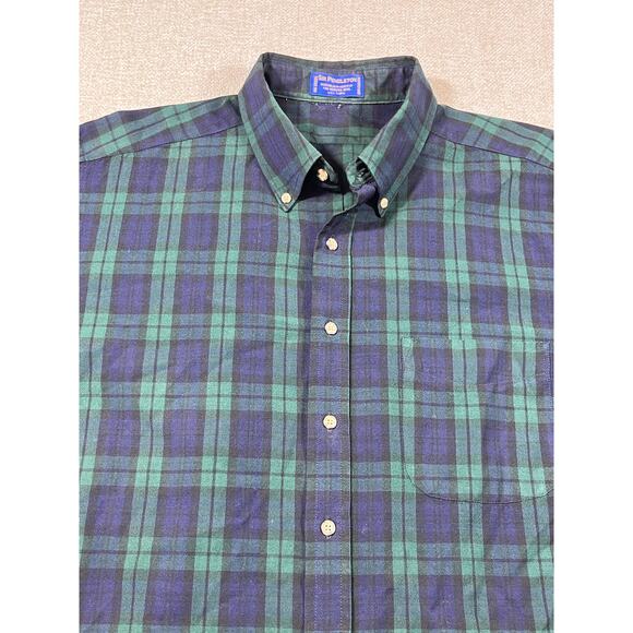 Pendleton Men’s 2x Blue Green 100% Wool Black Watch Tartan Short Sleeve Shirt - Picture 8 of 8
